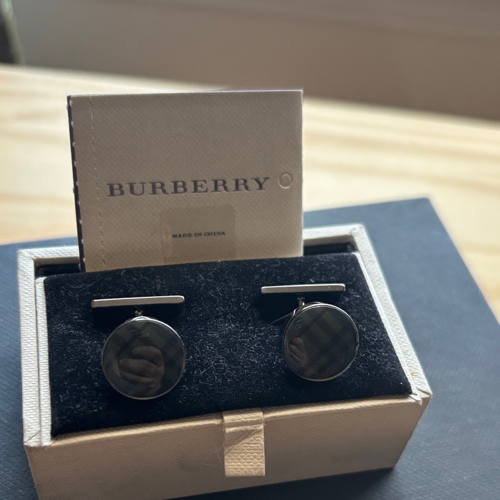 Authentic Plaid Burberry cuff links